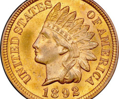 Монета Indian Head Cent, 1 цент 1892, США, США