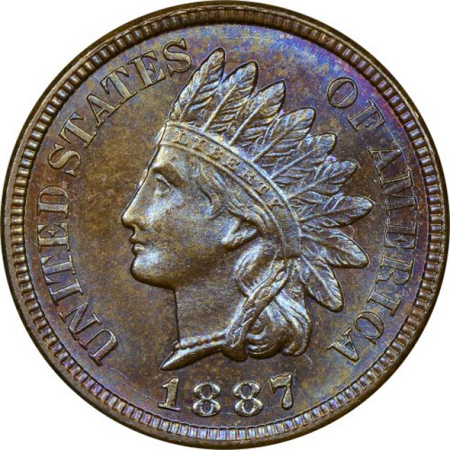 Монета Indian Head Cent, 1 цент 1887, США, США