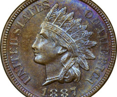 Монета Indian Head Cent, 1 цент 1887, США, США