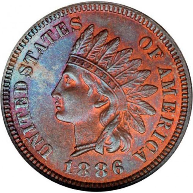Монета Indian Head Cent, 1 цент 1886, США, США