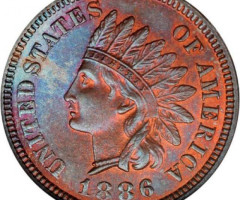 Монета Indian Head Cent, 1 цент 1886, США, США