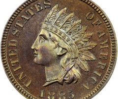 Монета Indian Head Cent, 1 цент 1885, США, США