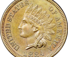 Монета Indian Head Cent, 1 цент 1884, США, США