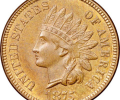 Монета Indian Head Cent, 1 цент 1875, США, США