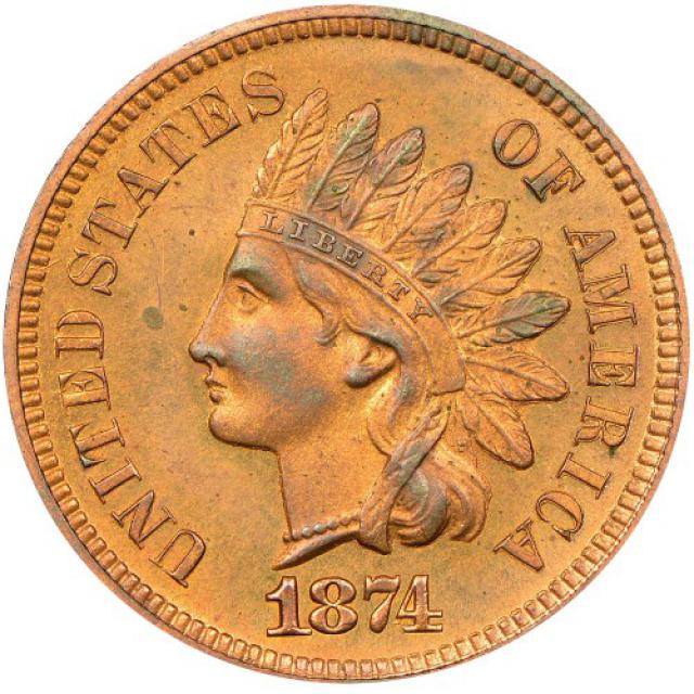 Монета Indian Head Cent, 1 цент 1874, США, США
