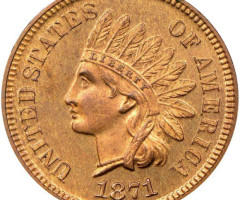 Монета Indian Head Cent, 1 цент 1871, США, США