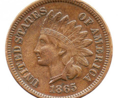 Монета Indian Head Cent, 1 цент 1865, США, США