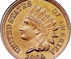 Монета Indian Head Cent, 1 цент 1864, США, США