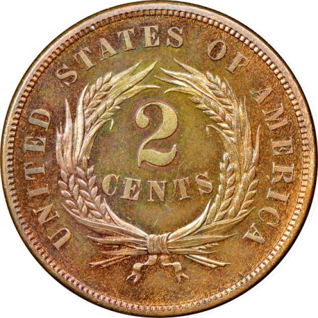 Монета Щит Союзу, 2 центи 1873, США, США
