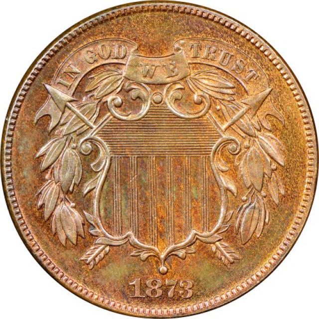 Монета Щит Союзу, 2 центи 1873, США, США