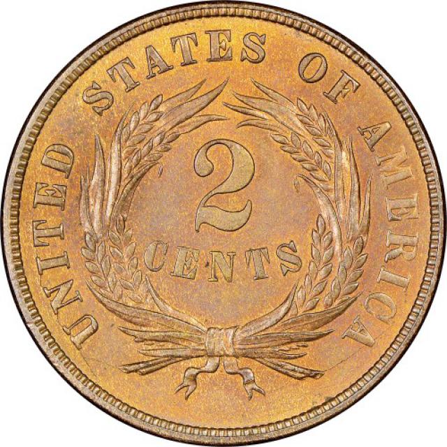 Монета Щит Союзу, 2 центи 1872, США, США