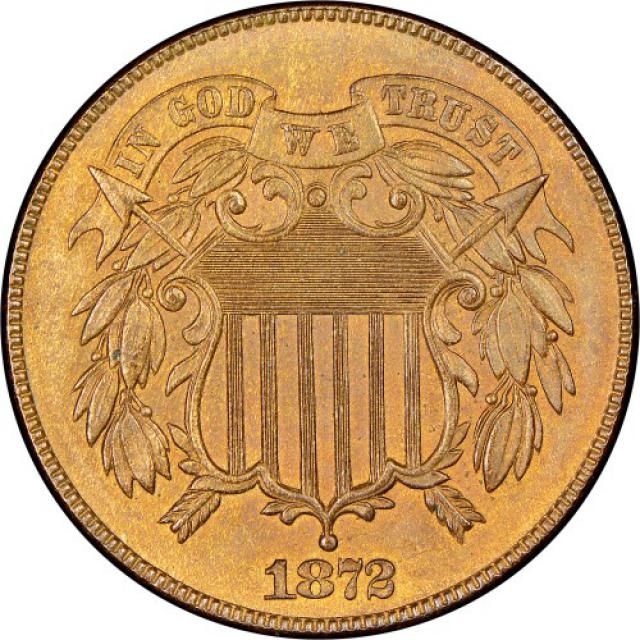 Монета Щит Союзу, 2 центи 1872, США, США