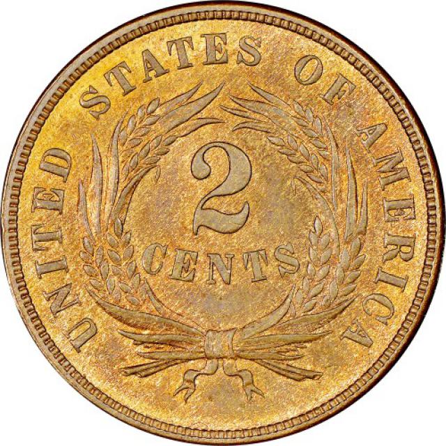 Монета Щит Союзу, 2 центи 1868, США, США