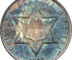 3 центи 1862, США, США