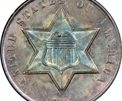 3 центи 1861, США, США