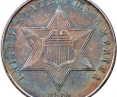 3 центи 1860, США, США