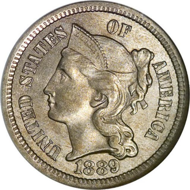 Монета Three Cent Nickel, 3 центи 1889, США, США