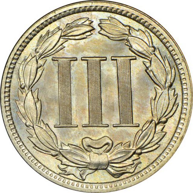 Монета Three Cent Nickel, 3 центи 1888, США, США