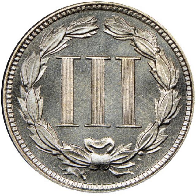 Монета Three Cent Nickel, 3 центи 1880, США, США