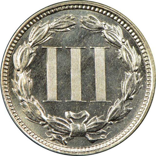 Монета Three Cent Nickel, 3 центи 1875, США, США