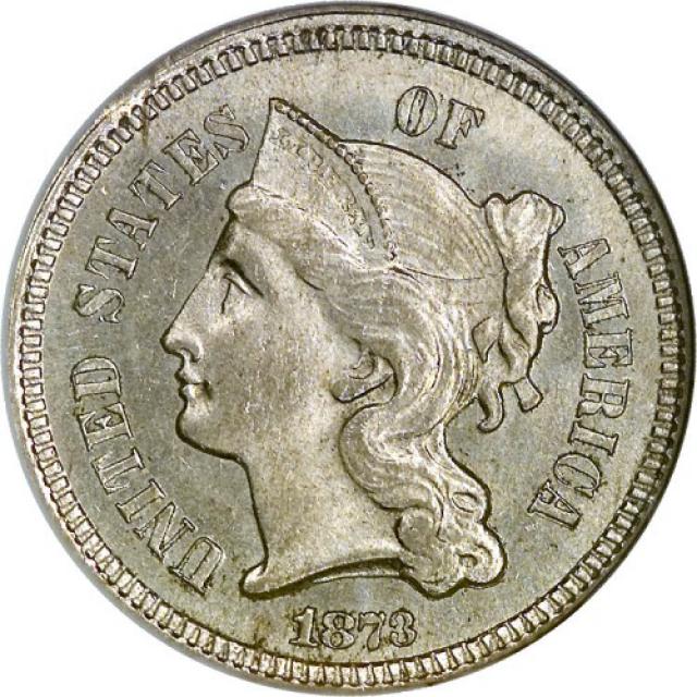 Монета Three Cent Nickel, 3 центи 1873, США, США