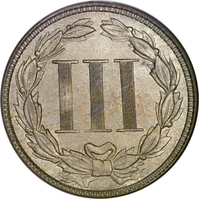 Монета Three Cent Nickel, 3 центи 1872, США, США
