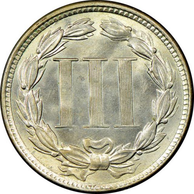 Монета Three Cent Nickel, 3 центи 1871, США, США