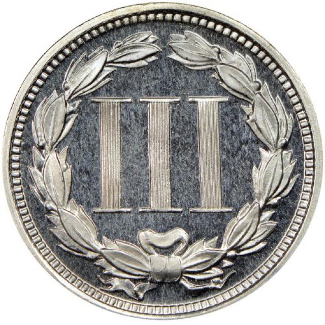 Монета Three Cent Nickel, 3 центи 1869, США, США