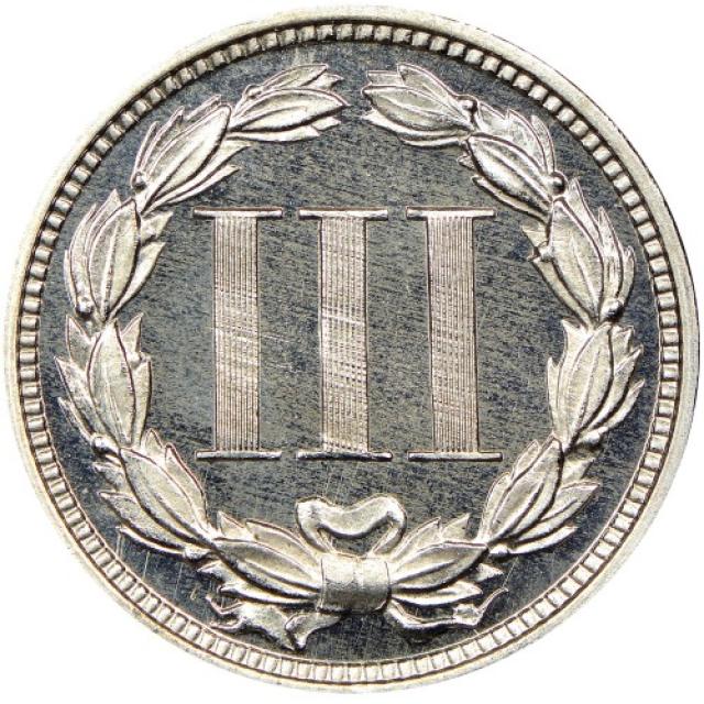 Монета Three Cent Nickel, 3 центи 1868, США, США