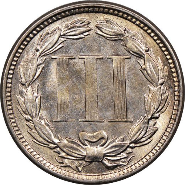 Монета Three Cent Nickel, 3 центи 1866, США, США