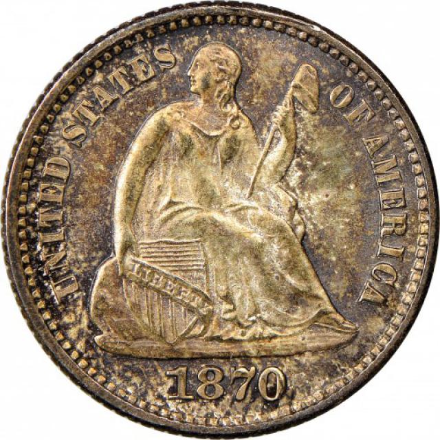 Монета Свобода, що сидить, ½ дайма 1870, США, США