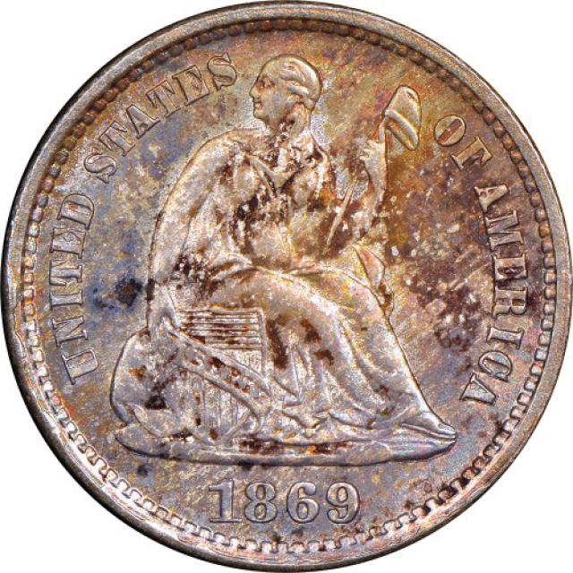 Монета Свобода, що сидить, ½ дайма 1869, США, США