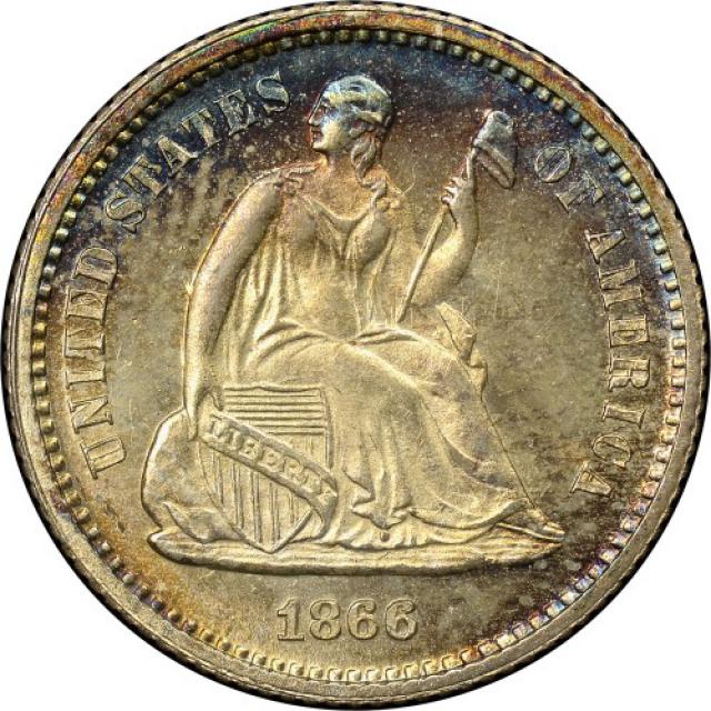 Монета Свобода, що сидить, ½ дайма 1866, США, США
