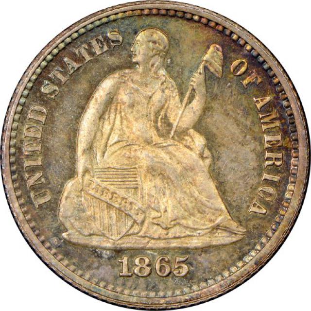 Монета Свобода, що сидить, ½ дайма 1865, США, США