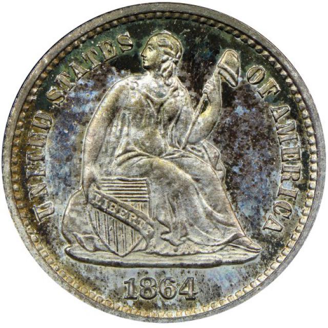 Монета Свобода, що сидить, ½ дайма 1864, США, США