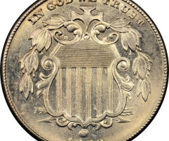 Монета Щит Союзу, 5 центів 1883, США, США