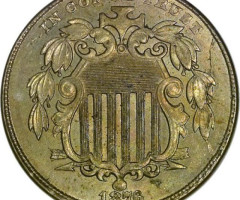 Монета Щит Союзу, 5 центів 1876, США, США