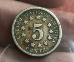 Монета Щит Союзу, 5 центів 1872, США, США