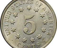 Монета Щит Союзу, 5 центів 1871, США, США