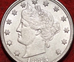 Монета Liberty Nickel, без ЦЕНТОВ, 5 центів 1883, США, США