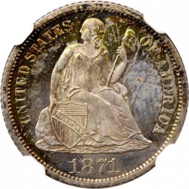 Монета Seated Liberty Dime, 1 дайм 1873, США, США