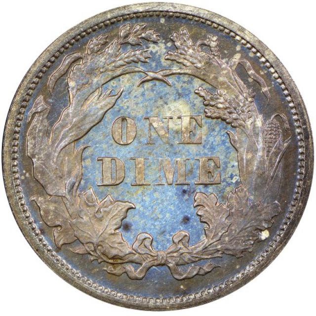 Монета Seated Liberty Dime, 1 дайм 1869, США, США