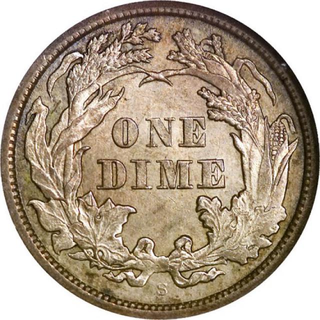 Монета Seated Liberty Dime, 1 дайм 1866, США, США