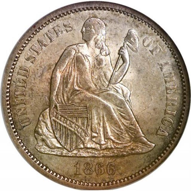 Монета Seated Liberty Dime, 1 дайм 1866, США, США