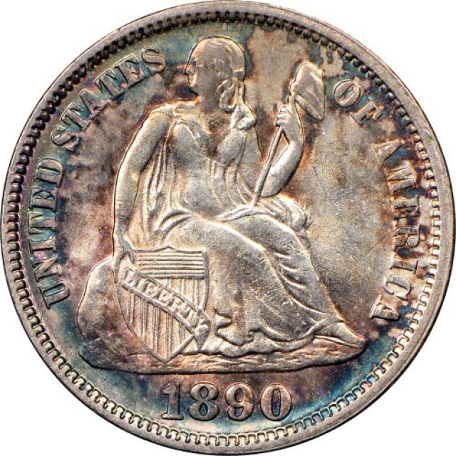 Монета Seated Liberty Dime, 1 дайм 1890, США, США