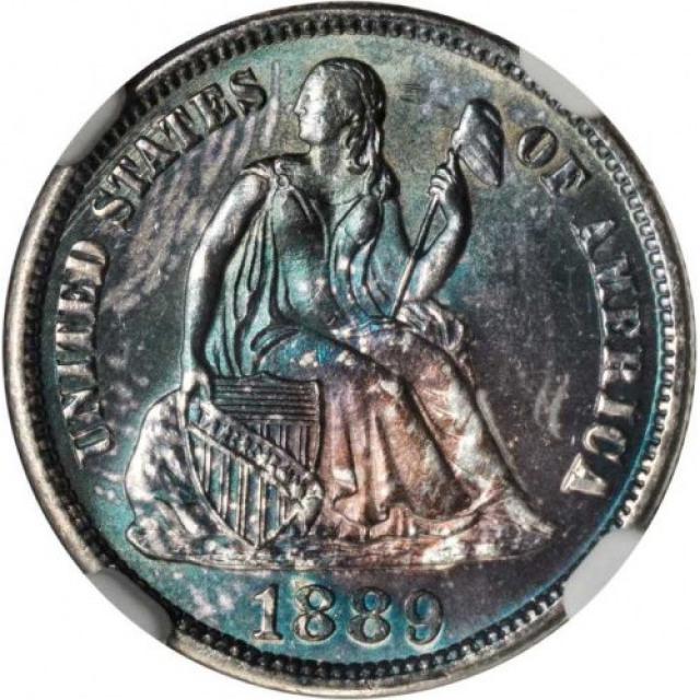 Монета Seated Liberty Dime, 1 дайм 1889, США, США