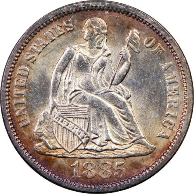 Монета Seated Liberty Dime, 1 дайм 1885, США, США