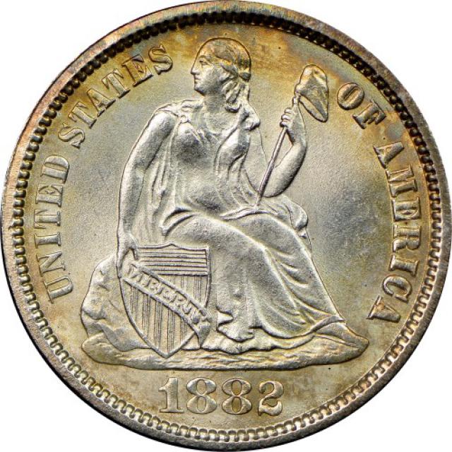 Монета Seated Liberty Dime, 1 дайм 1882, США, США