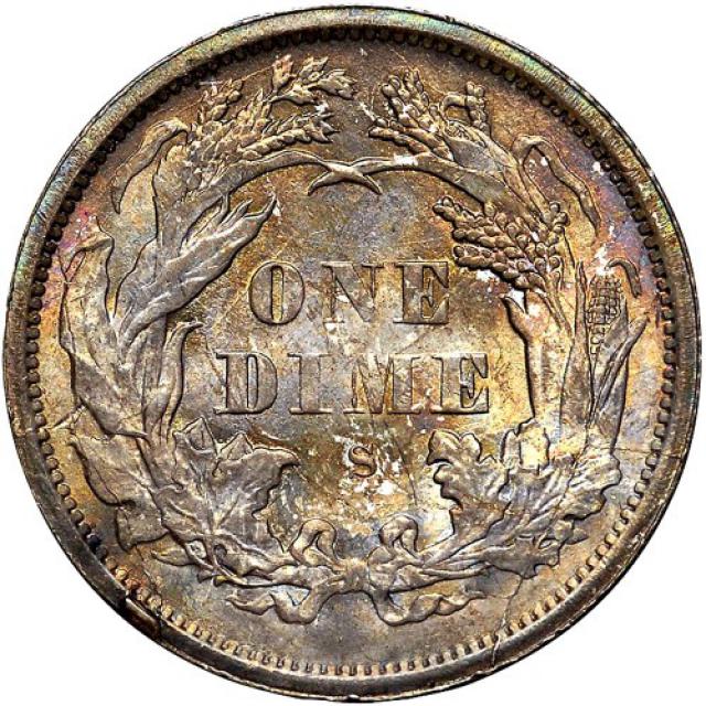 Монета Seated Liberty Dime, 1 дайм 1875, США, США