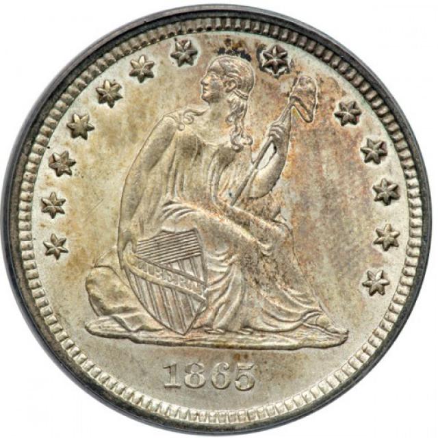 Монета Seated Liberty Quarter, ¼ долара 1865, США, США